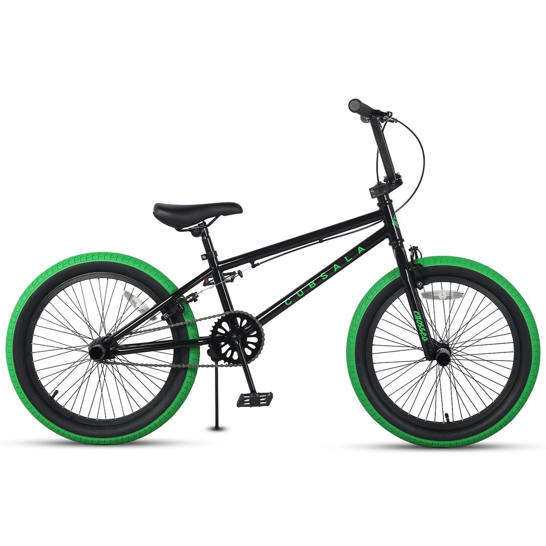 Black with Green Tires