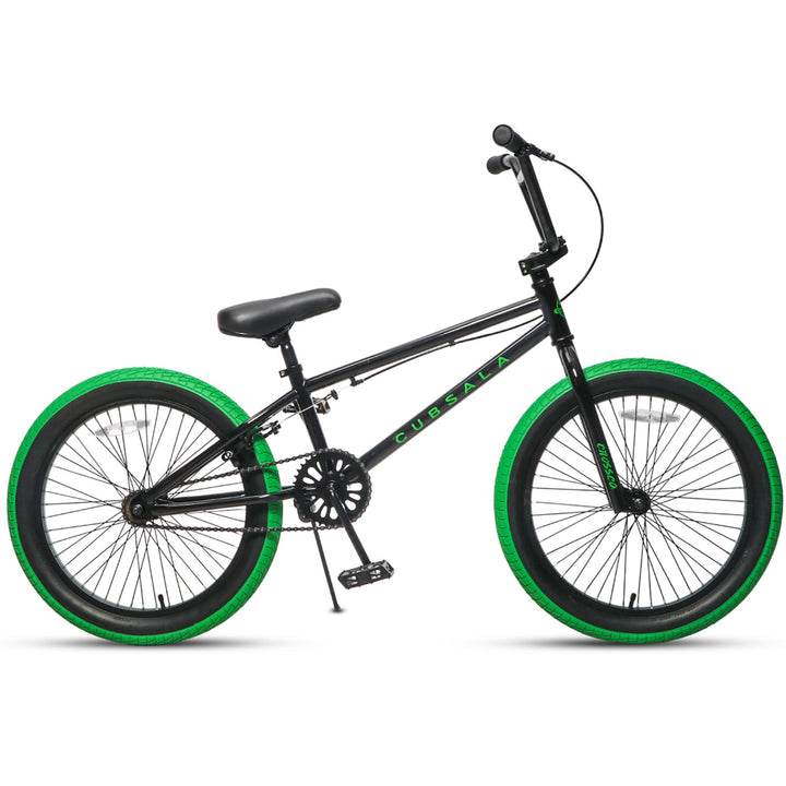 Black with Green Tires