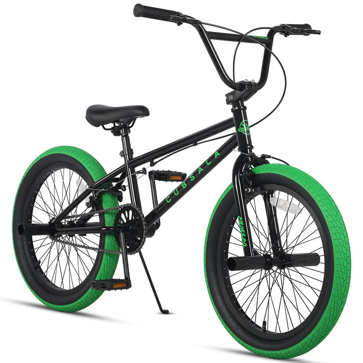 Black with Green Tires