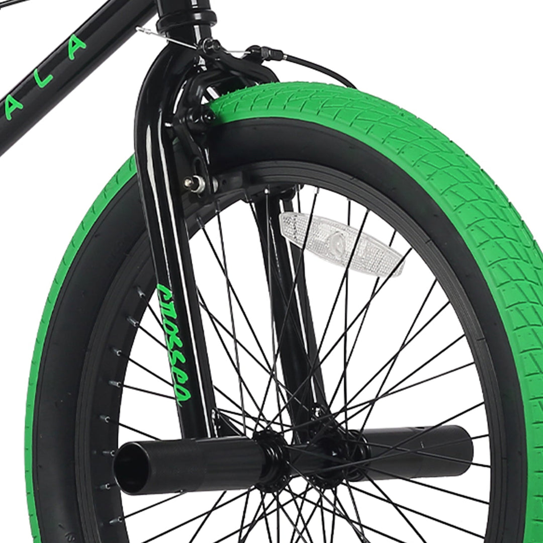 Black with Green Tires