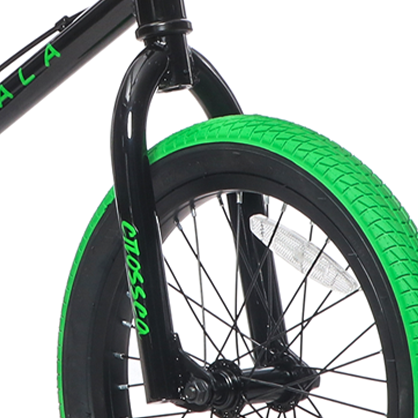 Black with Green Tires