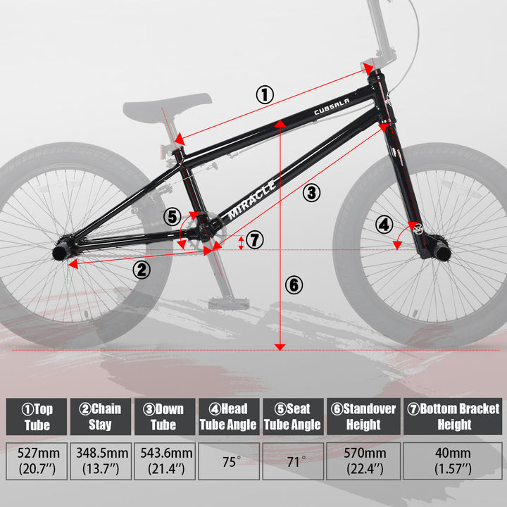 Miracle | 20 Inch Cr-Mo Steel BMX Bike  For Expert